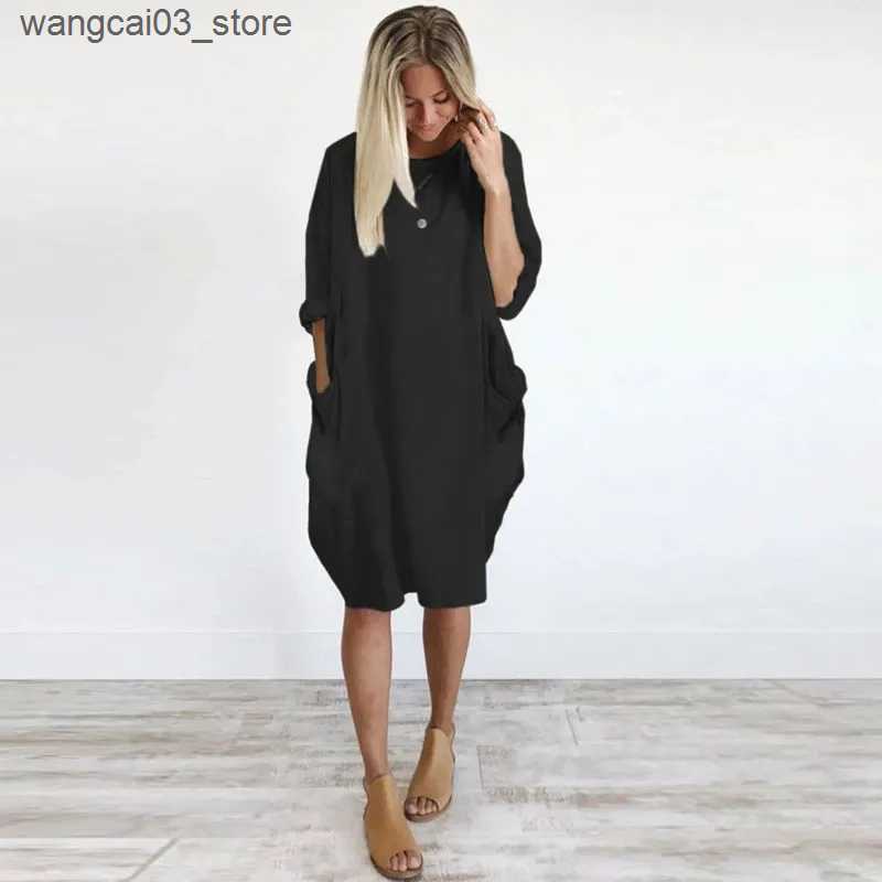 Maternity Dresses Spring Autumn Long Sleeve Casual Loose Dress Maternity Clothes for Pregnant Women Vestidos Gravidas Lady Dress Pregnancy Dresses L24
