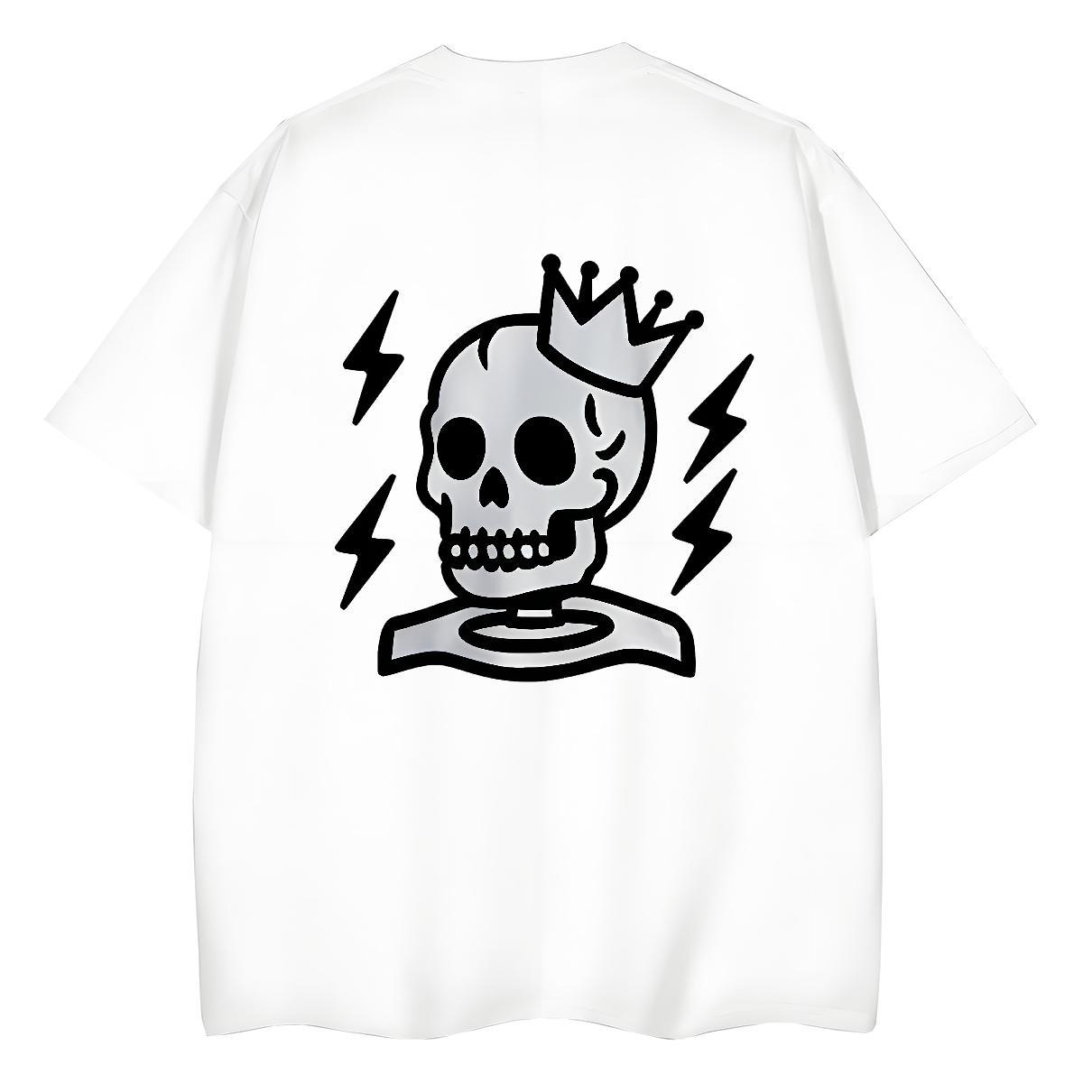 Fashion T-Shirts for Women 230g Pure Cotton Short Sleeve O-Neck Daily Wear crown Women Tshirts Lady Cartoon Anime Tee Shirt