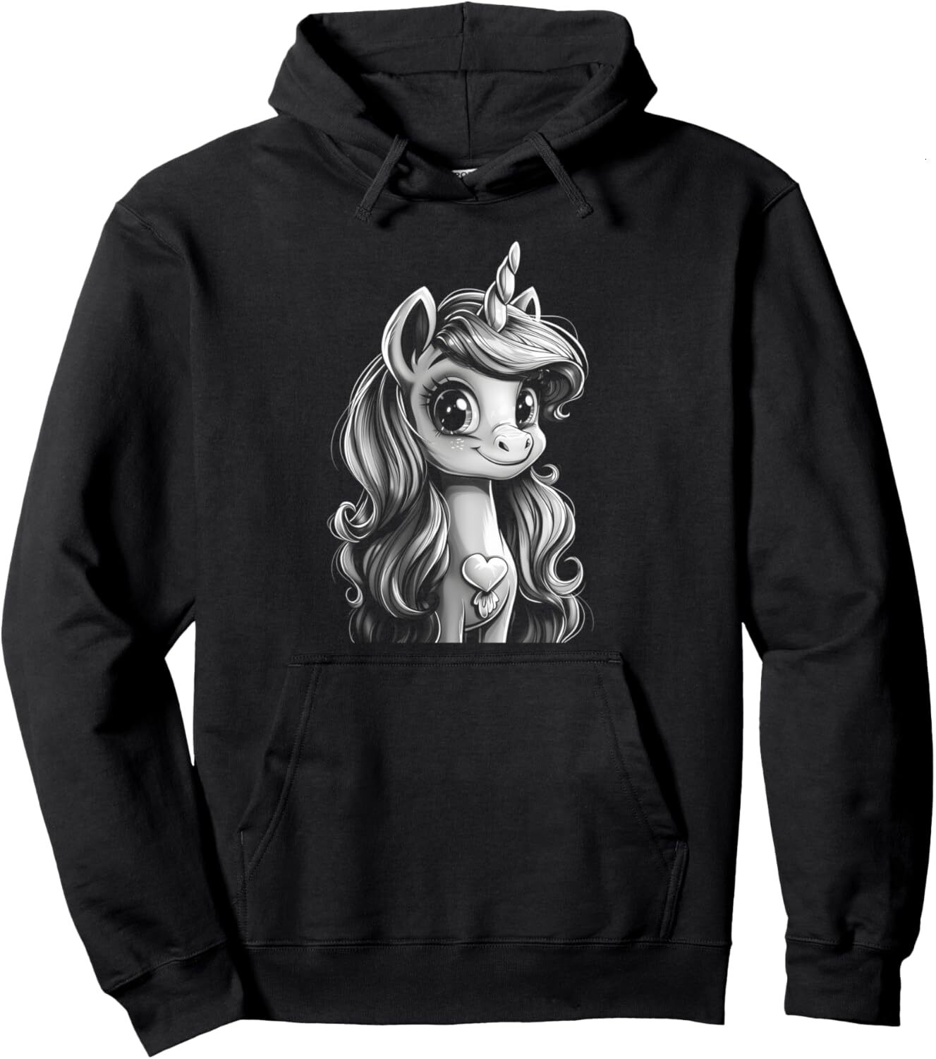 Hoodie for Mens Womens Unicorn Cute Fantasy Heart Pony Graphic Design Pullover Hoodie Graphic Hoodies sweatshirt Pullover Long Sleeve