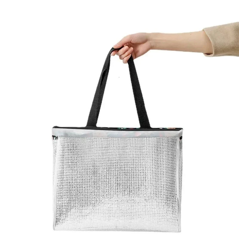 Large capacity waterproof heat cooler bag womens portable lunch travel picnic box insulated bento box bag food ice bag 241008