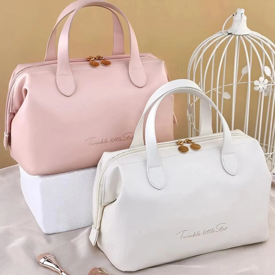 Large capacity travel makeup bag portable PU makeup bag womens waterproof bathroom wash bag multifunctional toilet kit 241008