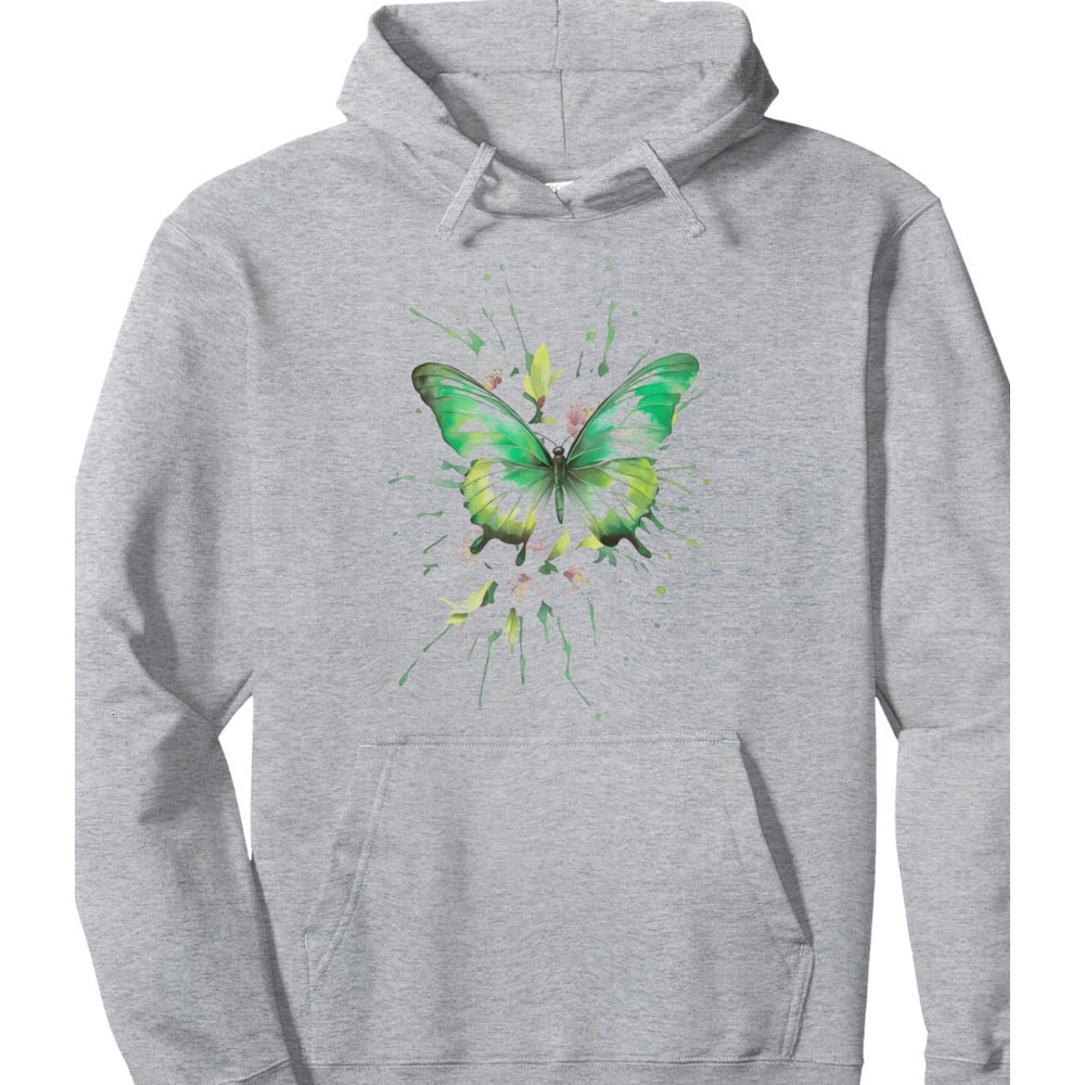 Hoodie for Mens Womens Butterfly Entomology Insect Biology Teacher Student Green Pullover Hoodie Graphic Hoodies sweatshirt Pullover Long Sleeve