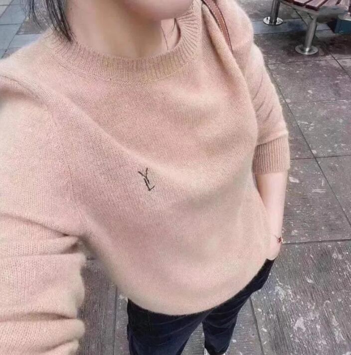 Women Sweater Summer New Brand Designer O-neck Diamonds Button Lattice Knitted Pullover Tops Sweater