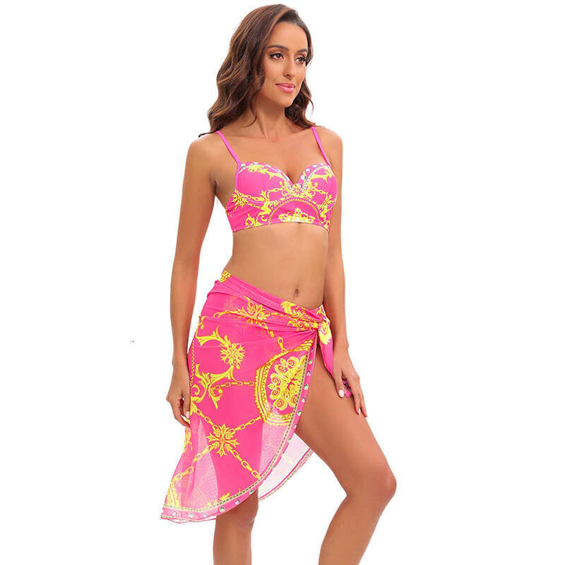 2024 New Split Bikini Three Piece Sexy Backless Beach Slimming Swimsuit