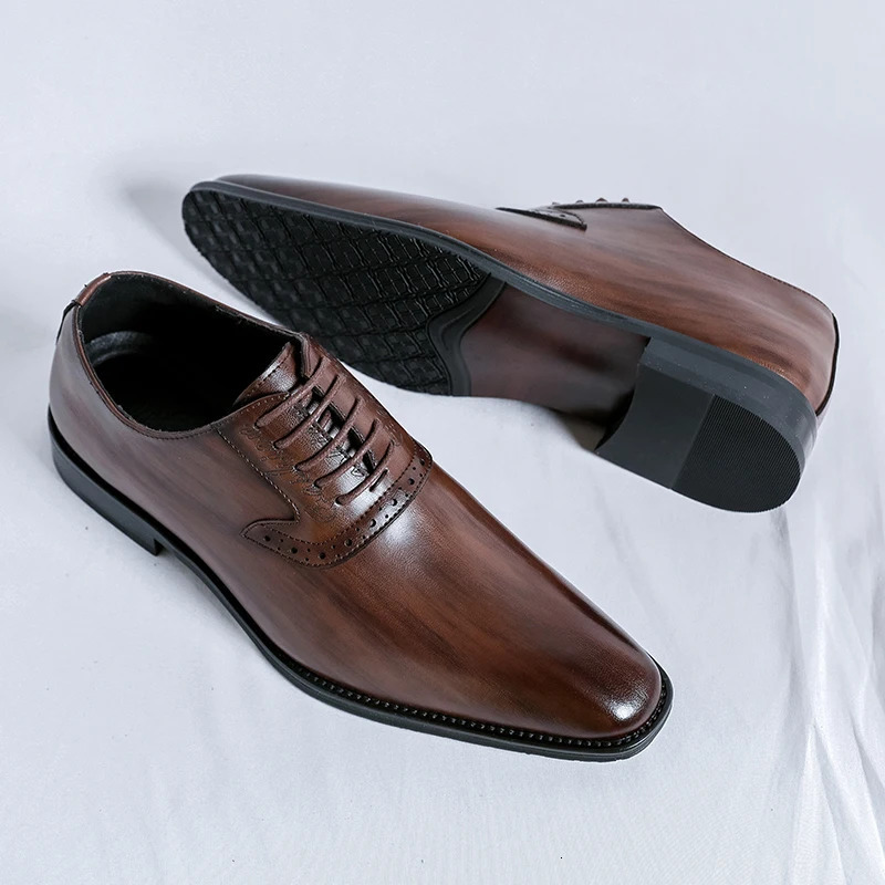 Mens dress shoes mens business classic fashionable comfortable high-quality formal mens shoes 241007