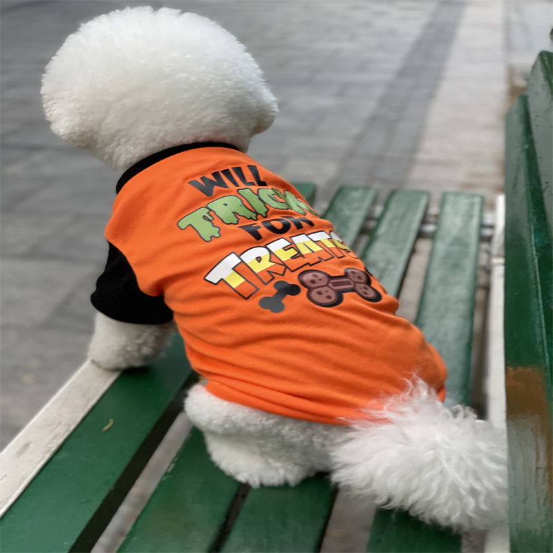 Small Dogs Soft Breathable Puppy Kitten Dog Shirts with Letters for Pet Dogs Cats Summer Dog T-Shirts Apparel Sleeveless Vests