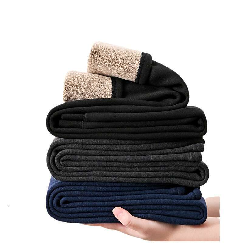 Warm men's autumn thickened and flannel, tight fitting underwear, woolen cotton string pants, winter