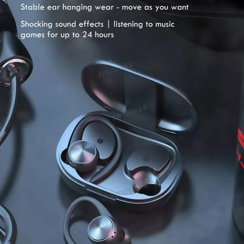 New TWS R200 Bluetooth Headphones Stereo Earphones Sports Wireless Earbuds Ear Hook Waterproof Headset with Microphone