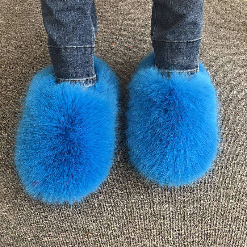 Women winter boots cotton shoes fuzzy raccoon women in autumn winter plush and warm faux fur slippers for home working shopping fashion winter boot bo