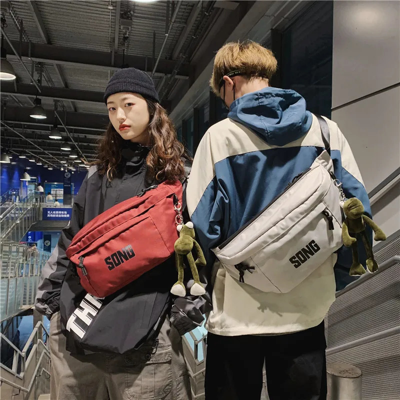 Womens waist bag high-quality nylon chest bag street trend hip-hop Fanny bag shoulder bag unisex outdoor sports belt bag 241008