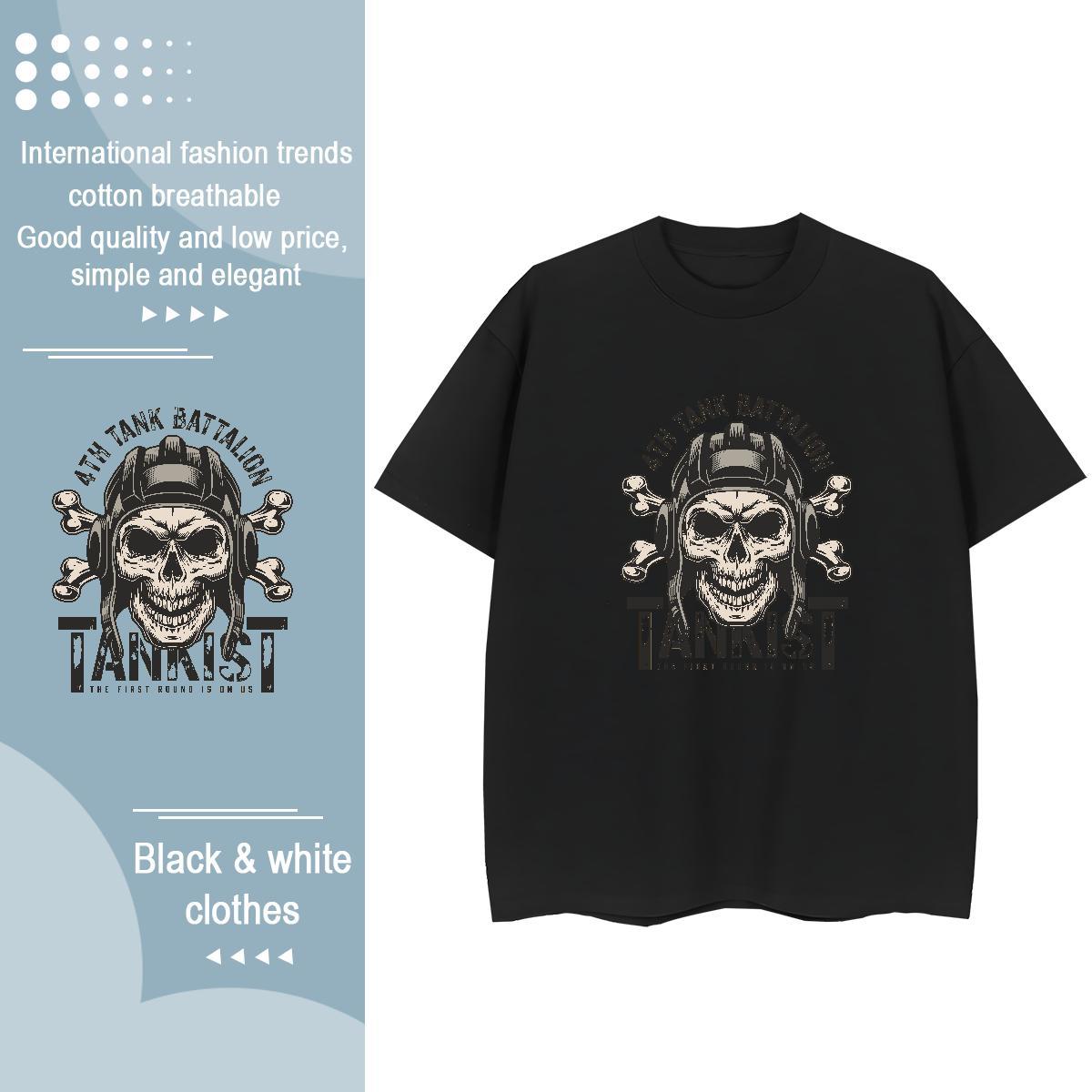 New Arrival Women T Shirts 230g 100% Cotton Comfortable Sport skull Women Tees Nice Graphic Tops Shirt