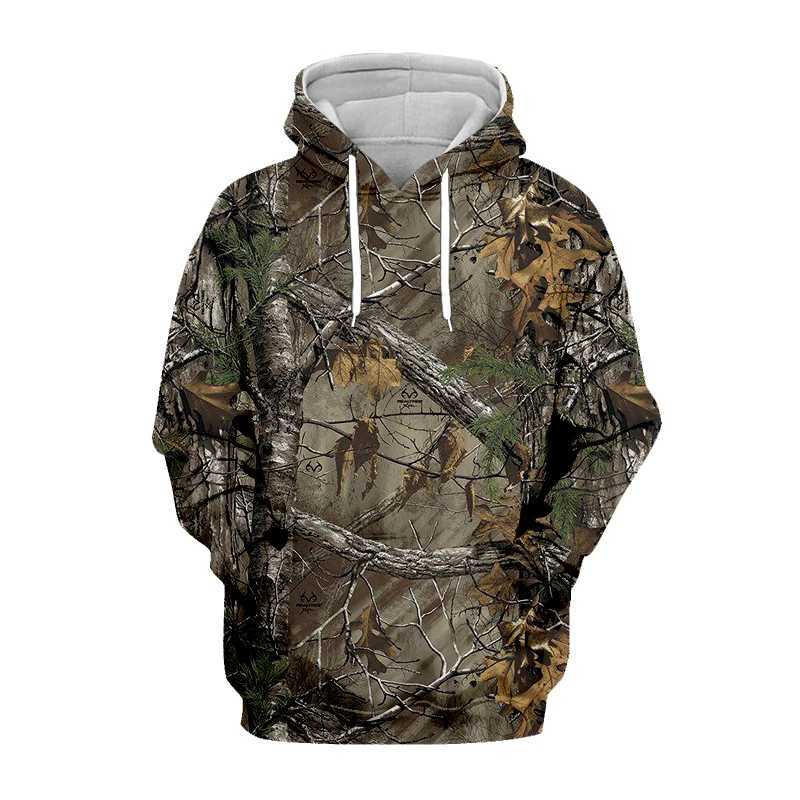 2024 Four Seasons Maple Leaf Camouflage 3D Sports Shirt Mens Fishing Outdoor Camping Hunting Clothing Jacket Mens Hoodie LX241011