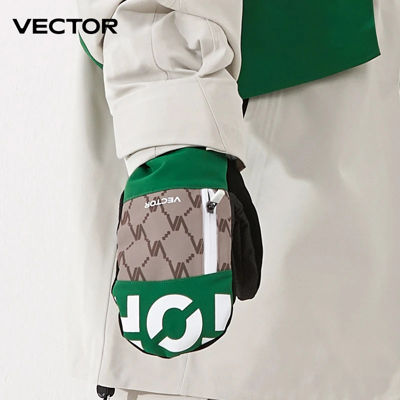 Vector Womens Outdoor Double Skiing Board Wear resistant Semi Independent Gloves Cotton 240906