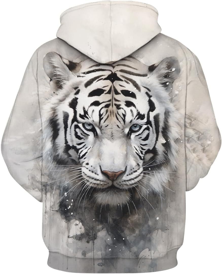 Hoodie for Mens Womens Mens Tiger Hoodies Cool Animal Printed Pullover Hooded 3D Graphic Casual Sweatshirt Hoodie With Pockets Graphic keep warm