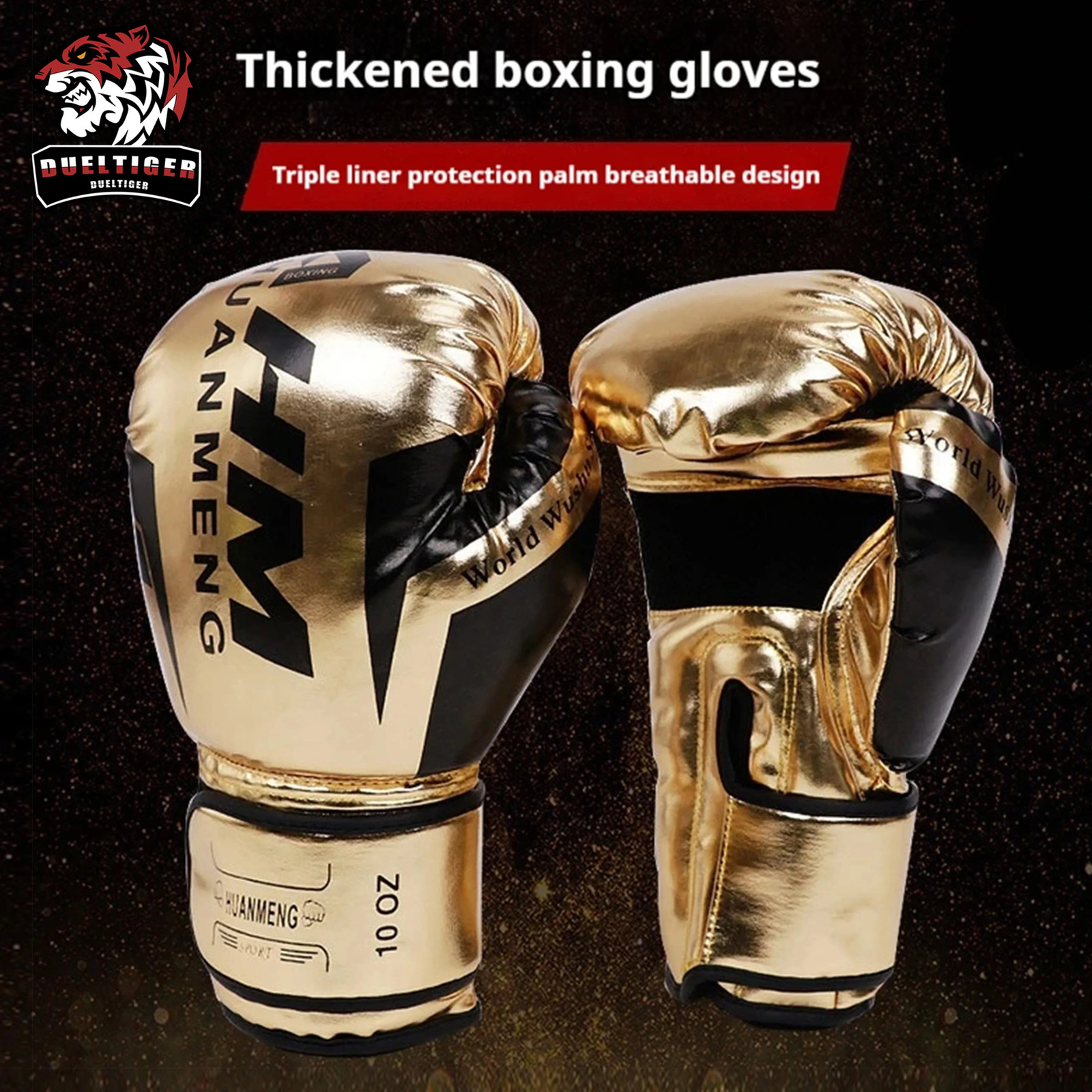 DUELTIGER Universal Thick Boxing Gloves 6 8 10 12 14oz for MMA Adult Men Women Sanda Muay Thai Leather Sandbags Training Glove 240930