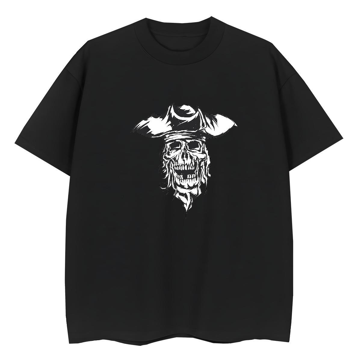Casual New Womens T Shirts 100% Cotton 230g Crew Neck Breathable Sport skull Tshirt for Man Woman Wholesale Plus Size Custom Clothings
