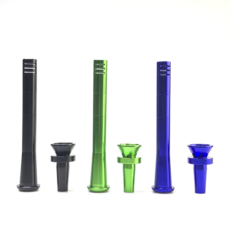 Assembly Glass Hookah Bong Metal Downstem Insert Bong Bowl with Aluminum Alloy 6-Piece Set Adjustable 3/4/4.5/5.5 Inch Combination Smoking Water Bongs Pipes