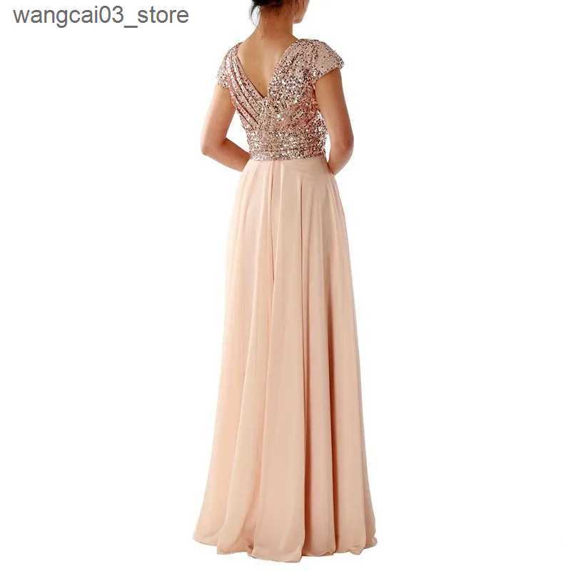 Maternity Dresses Pregnant Women Wedding Dress Prom Birthday Evening Party Maxi Gown V Neck Sequins Maternity Sexy Photo Photography Props Clothes L24