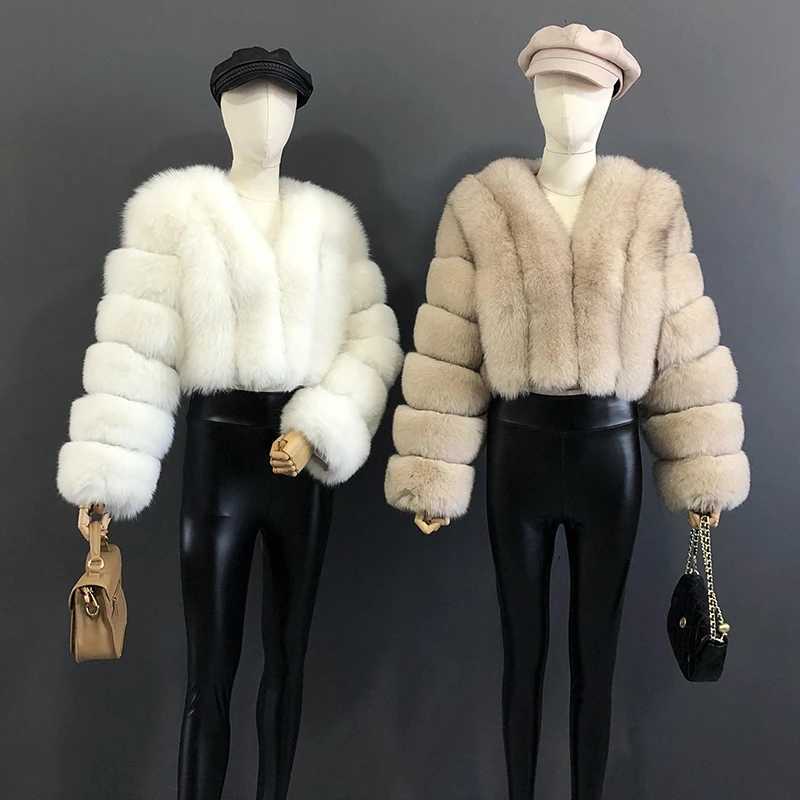 2023 new womens fur coat real fox fur leather jacket natural fox fur short sleeved clothing long sleeved womens coat W241010