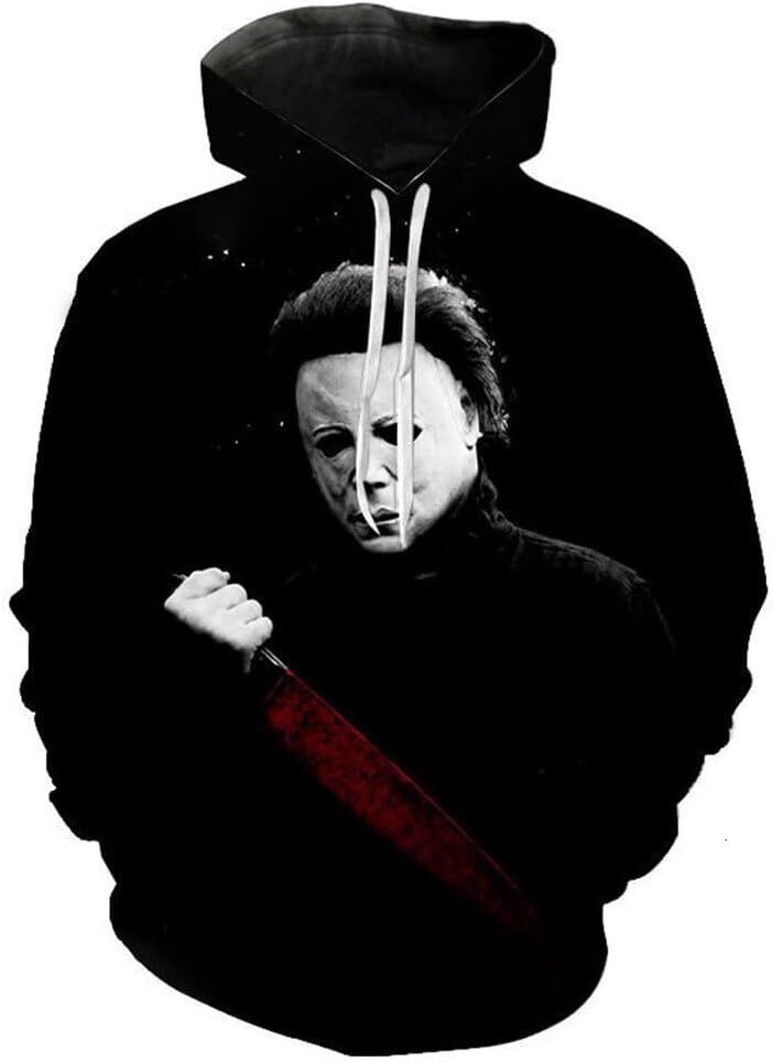 Hoodie for Mens Womens Jason Voorhees Costume Michael Myers Hoodie 3D Jacket Pullover Sweatshirt Graphic Hoodies sweatshirt Pullover Long Sleeve trend