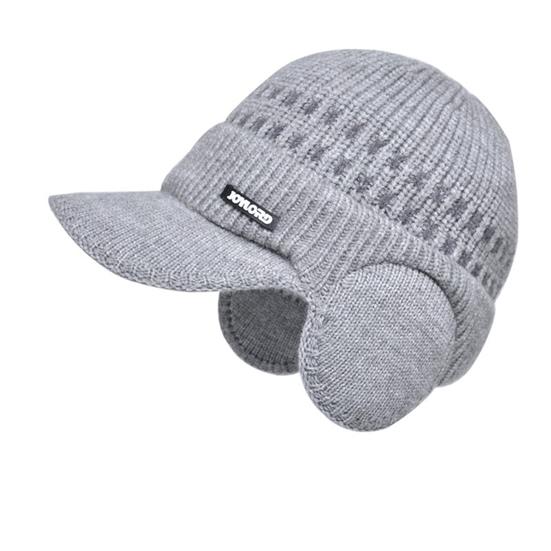 Veet Winter Men's Pullover Ear Protection Baseball Outdoor Cold Proof and Warm Knitted Hat Cross-border