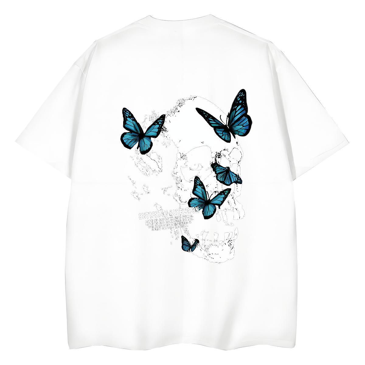 Casual New Women T Shirts 100% Cotton 230g Breathable Short Sleeve Sports Street Wear skull Lady T shirt Designer Nice Customized Tee Shirt
