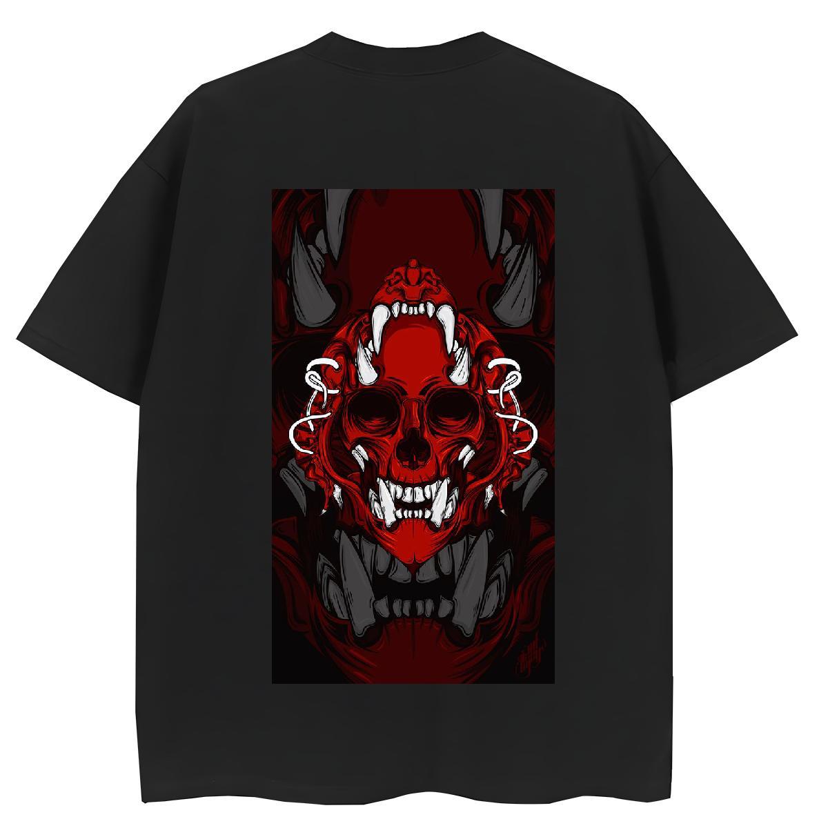 Casual New Women T Shirts 230g 100% Cotton Breathable Short Sleeve Casual Sport skull Lady T shirt Designer DIY Anime Printed Clothes Shirt