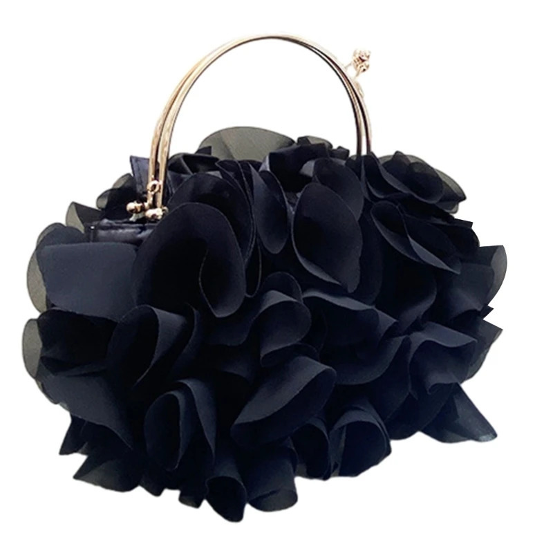 Flower Handbag Trendy LadyPurse Evening Bag Crossbody Shoulder Elegant Party Banquet Wedding Clutches Floral Tote 240925