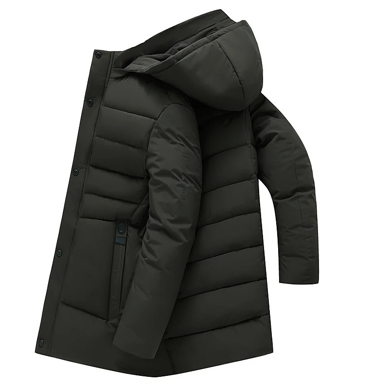 fashion wool hooded winter jacket for mens thick and warm mens winter jacket windproof gift for father and husband Parka windproof Parkas 241007