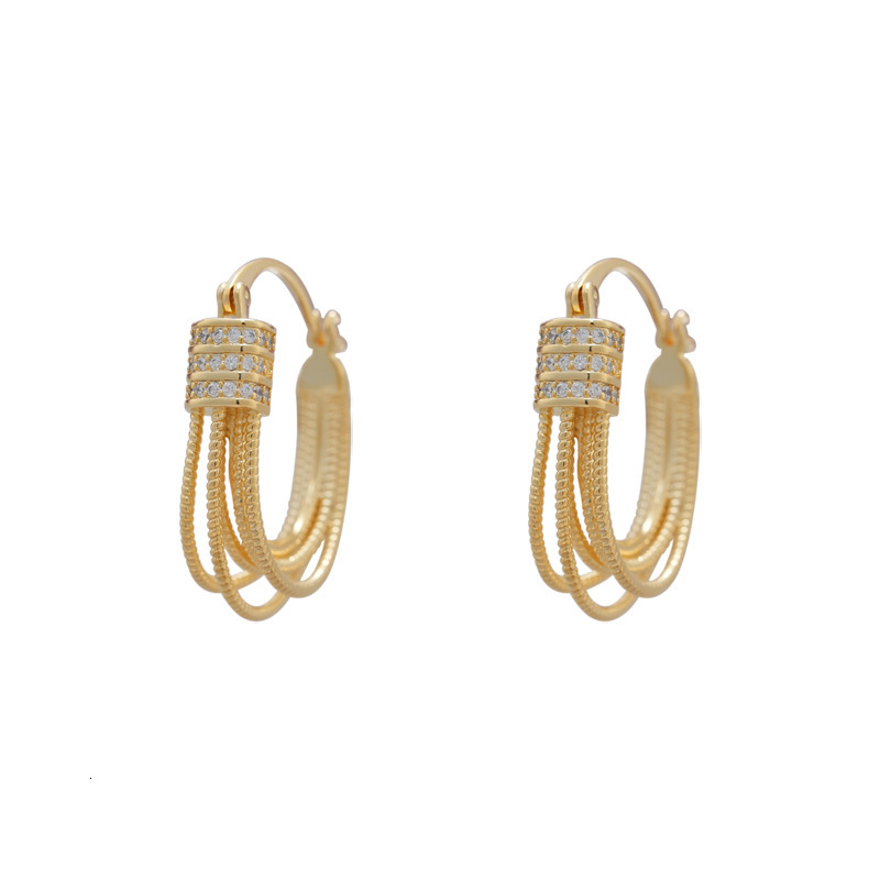 New Trendy Style Micro Inlaid Zircon U-shaped Elegant and Elegant, High Grade Earrings with a Unique Design