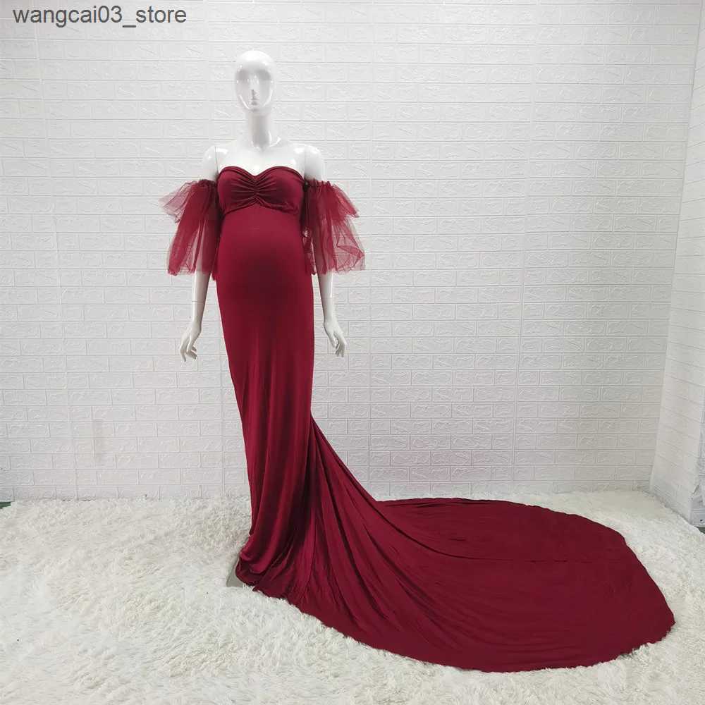 Maternity Dresses Stretchy Maternity Photography Long Dress Sleeveless Mermaid Skinny Pregnancy Photoshoot Dress Pregnant Woman Maxi Gown L240910
