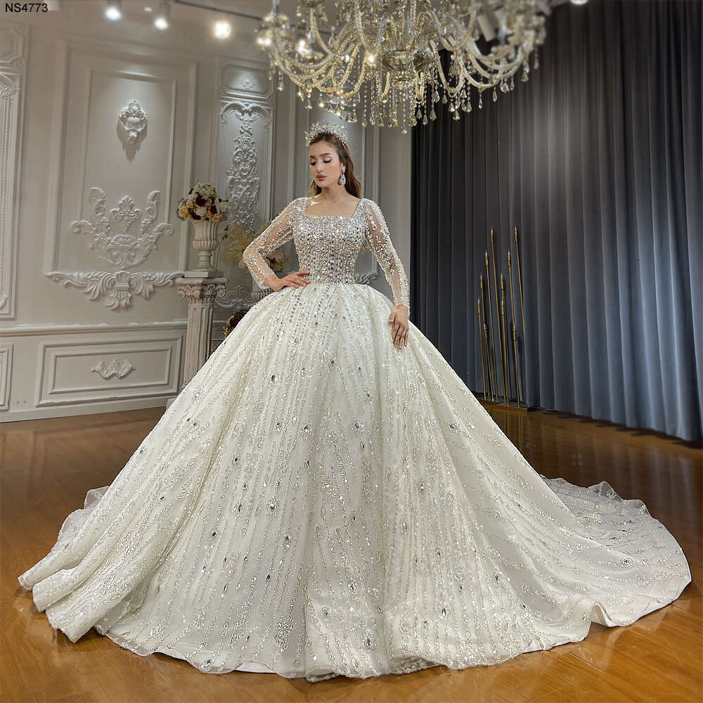 Amanda Novias Removable Necklace Crystal Wedding Dress