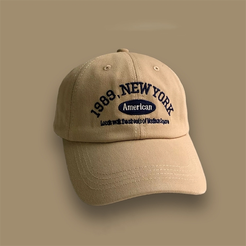 Korean Retro Baseball Hat Womens Autumn Winter Versatile Ins Street Letter Embroidered Caps Summer Couple Men y240906