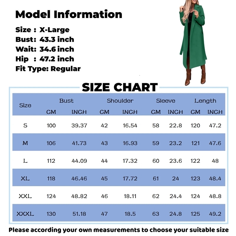 2023 Crossborder Womens Autumnwinter Solid Color Lapel Long Sleeve Woolen Jacket Simple Tied Windbreaker 240905