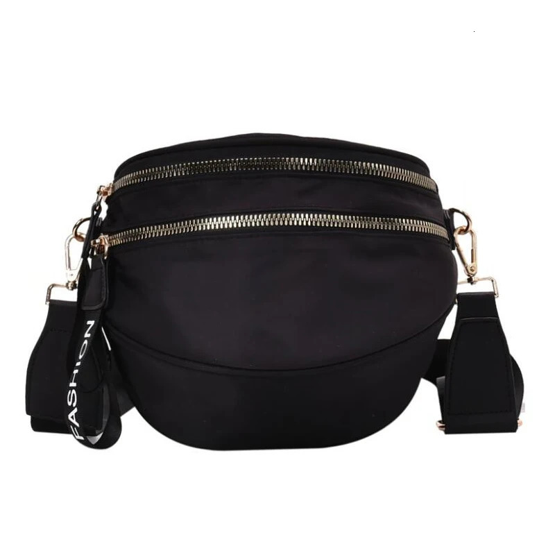 Fashionable womens Fanny Pack large capacity cross body chest bag banana bag PU leather womens waist bag phone bag 241008