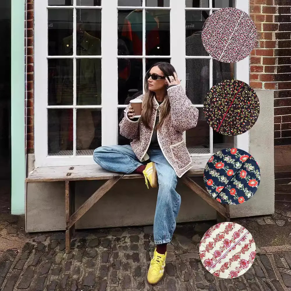 2024 Arrive Jackets Autumn and Winter Parkas Styles Printed Womens Cottonpadded Clothing 240930