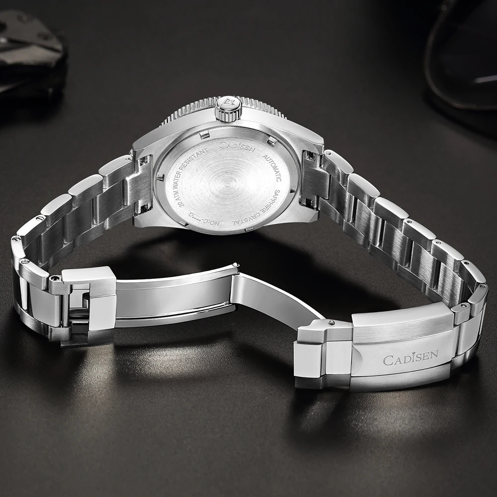 CADISEN 38mm Diving Mens Watch Japan NH35A Automatic Mechanical Sapphire Glass Date Light 200M Waterproof Watch for Men 241009