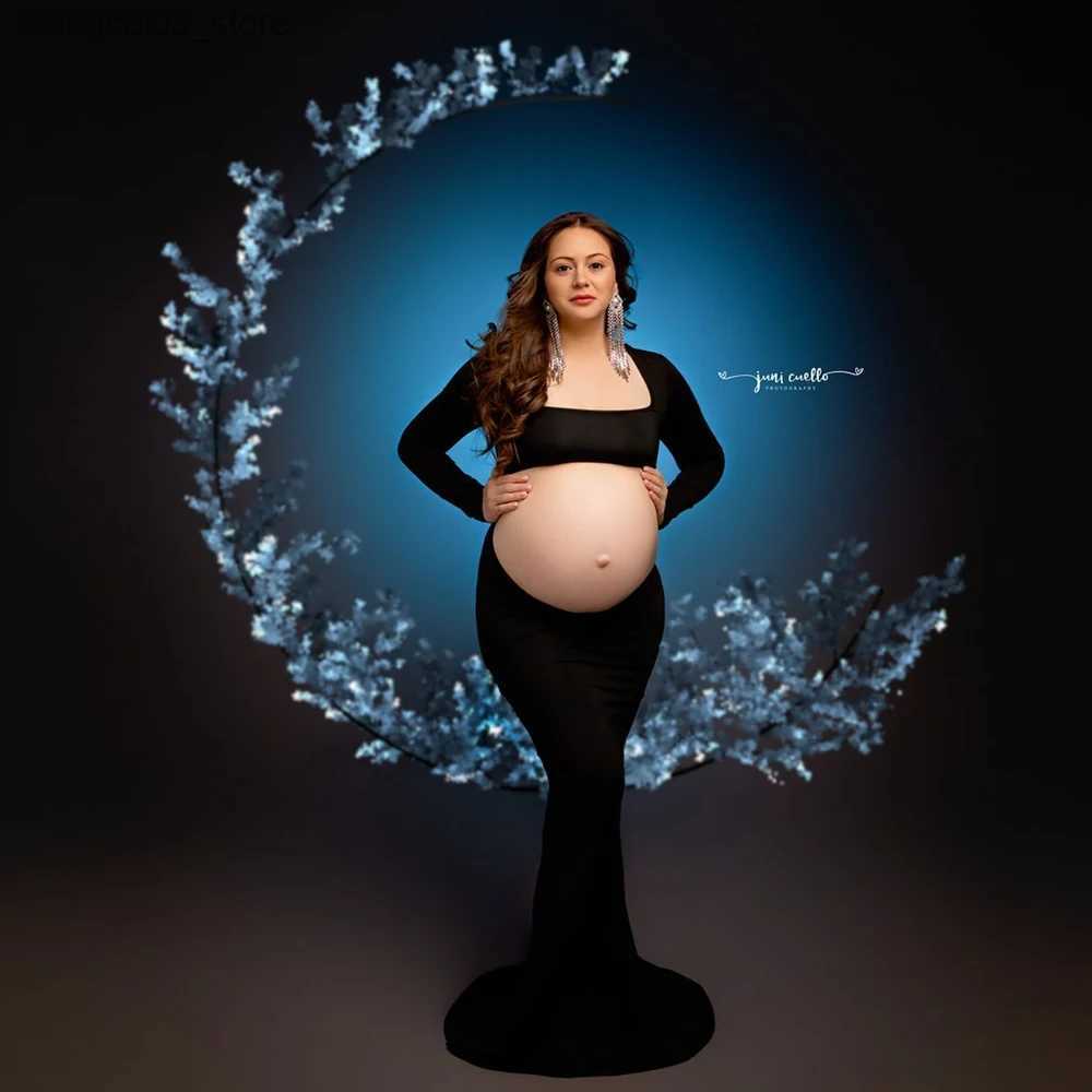 Maternity Dresses Maternity Dress For Photoshoot Stretch bodice dress Photography Studio Accessories Clothing Pregnant Women Exposed Belly Skirt L2409