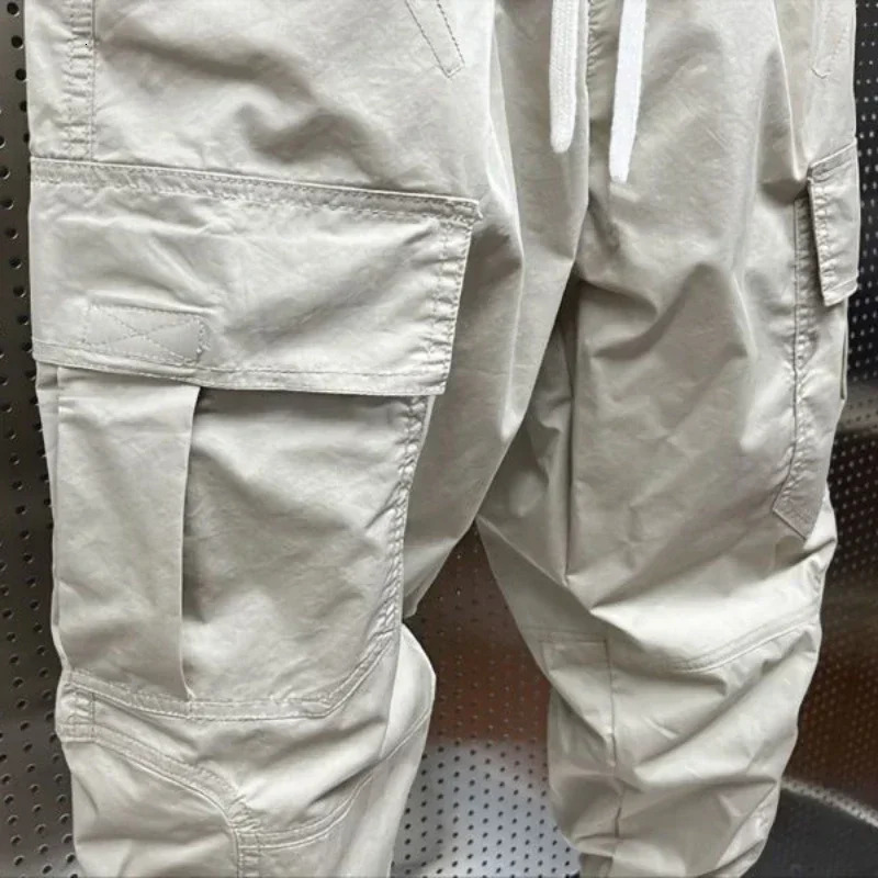 Mens Trouser Harem Mens Cargo Pants Multi Pocket Summer Emo Casual Harajuku Regular Suitable for Y2k Long Clothing 241007