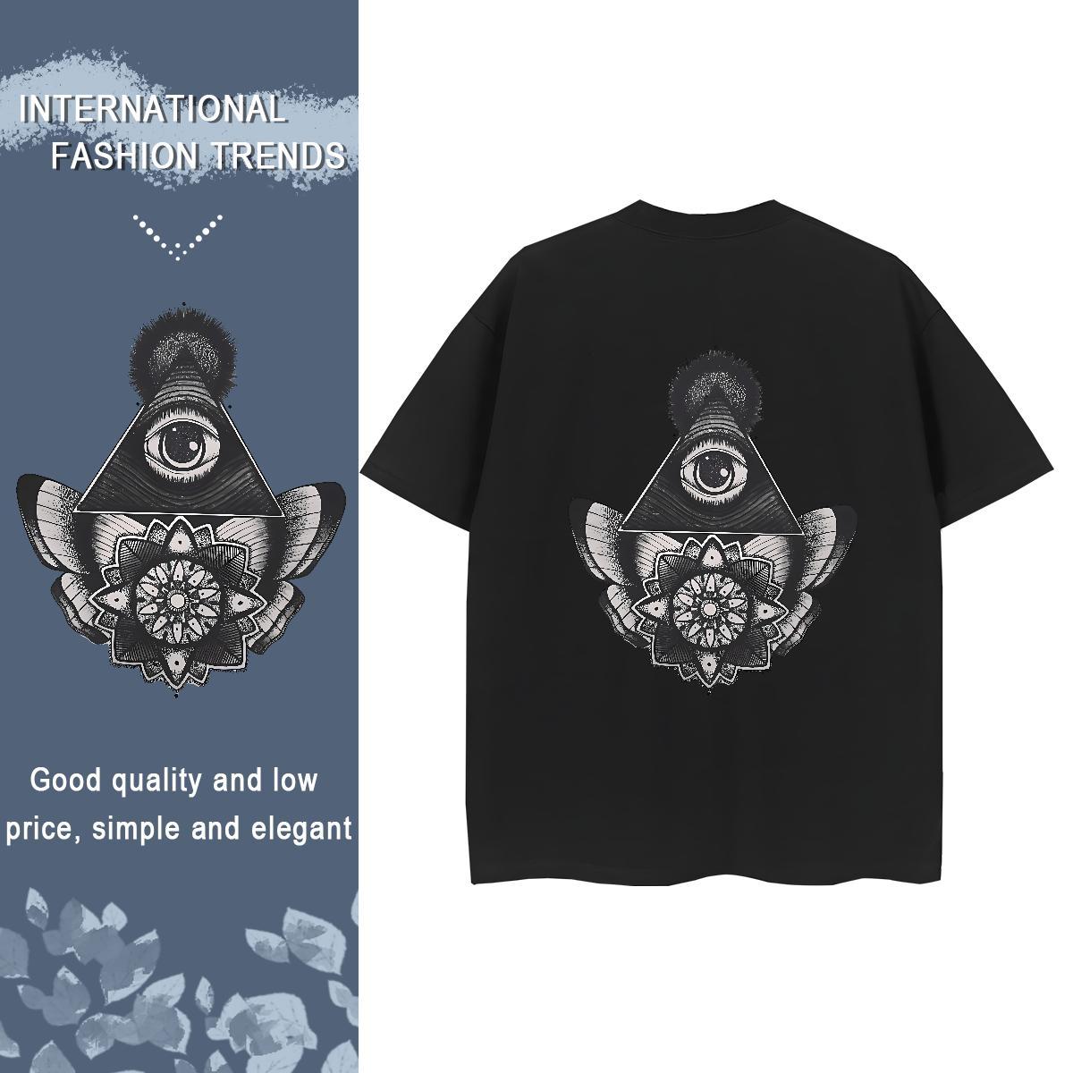 Designer Woman T Shirts 100% Cotton 230g Breathable Short Sleeve Daily Wear eye of the devil Couples T Shirts Free Shipping Graphic Tee Shirt