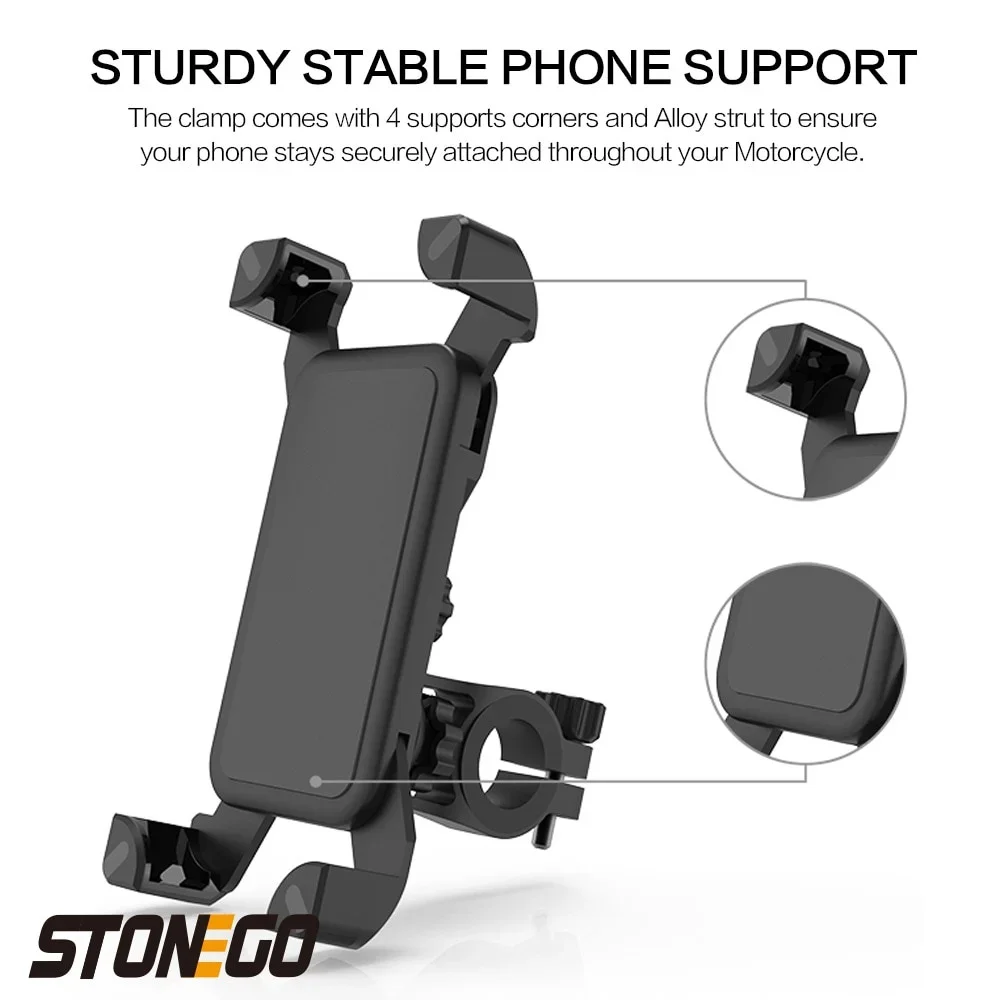 STONEGO Bike Phone Holder stand Mount Motorcycle Accessories Perfect for Bicycle or Motorcycle Enthusiast