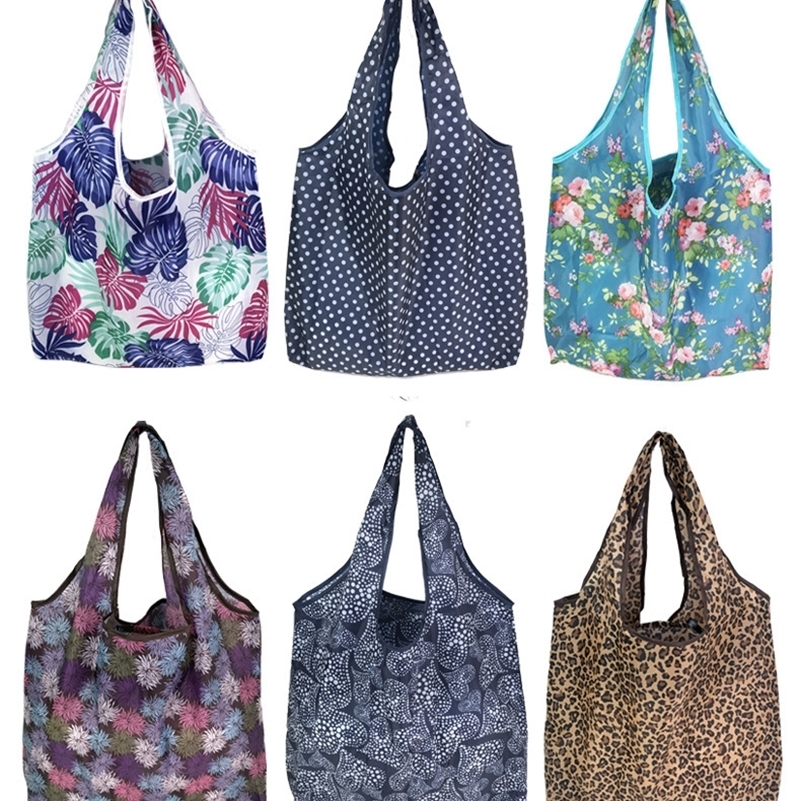 Nylon Large Reusable Storage Foldable Eco Shopping Bag Kawaii Tote Cartoon Waterproof Shopkeeper Supermarket Handbags Cute y240925