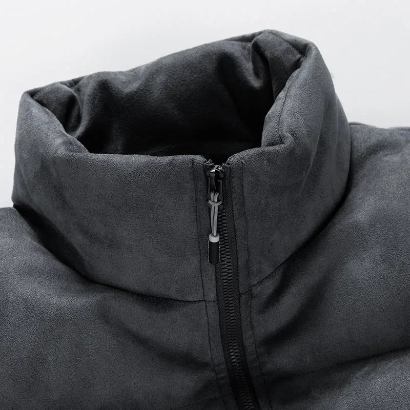 Winter Hooded Retro Parkas Jacket Mens Various Colors Bubble Jacket Oversized Warm Solid Jacket Street Clothing Artificial Suede Inflatable Jacket 241