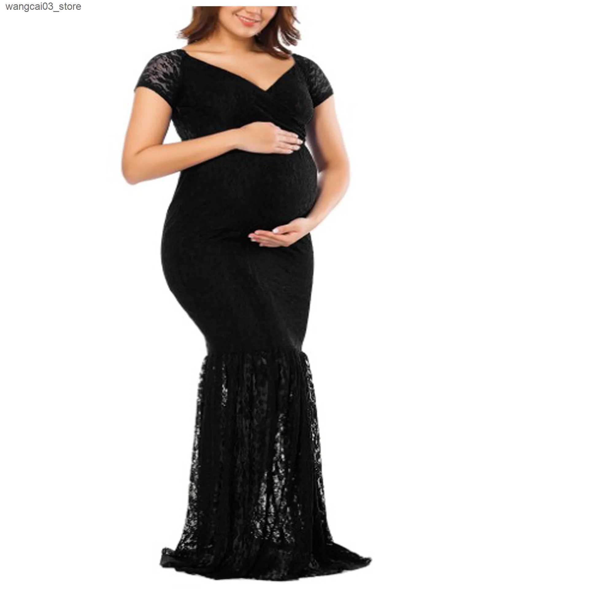 Maternity Dresses Long Sleeve Maxi Maternity Dress for Photo Shoot Elegant Fitted Gown Pregnancy Dress for Baby Shower Women Photography Prop L240910