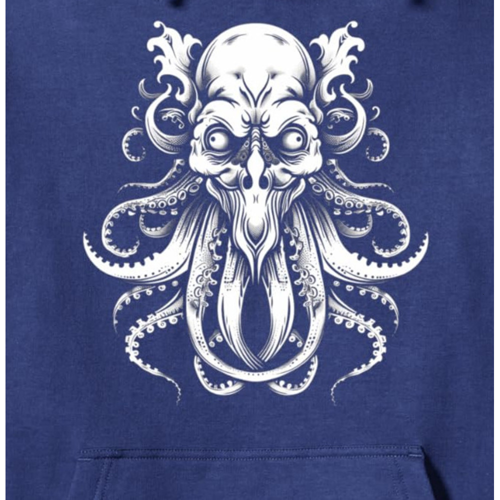 Hoodie for Mens Womens Octopus Skull Artistic Detailed Cthulhu Style Art Graphic Pullover Hoodie Graphic Hoodies sweatshirt Pullover Long Sleeve