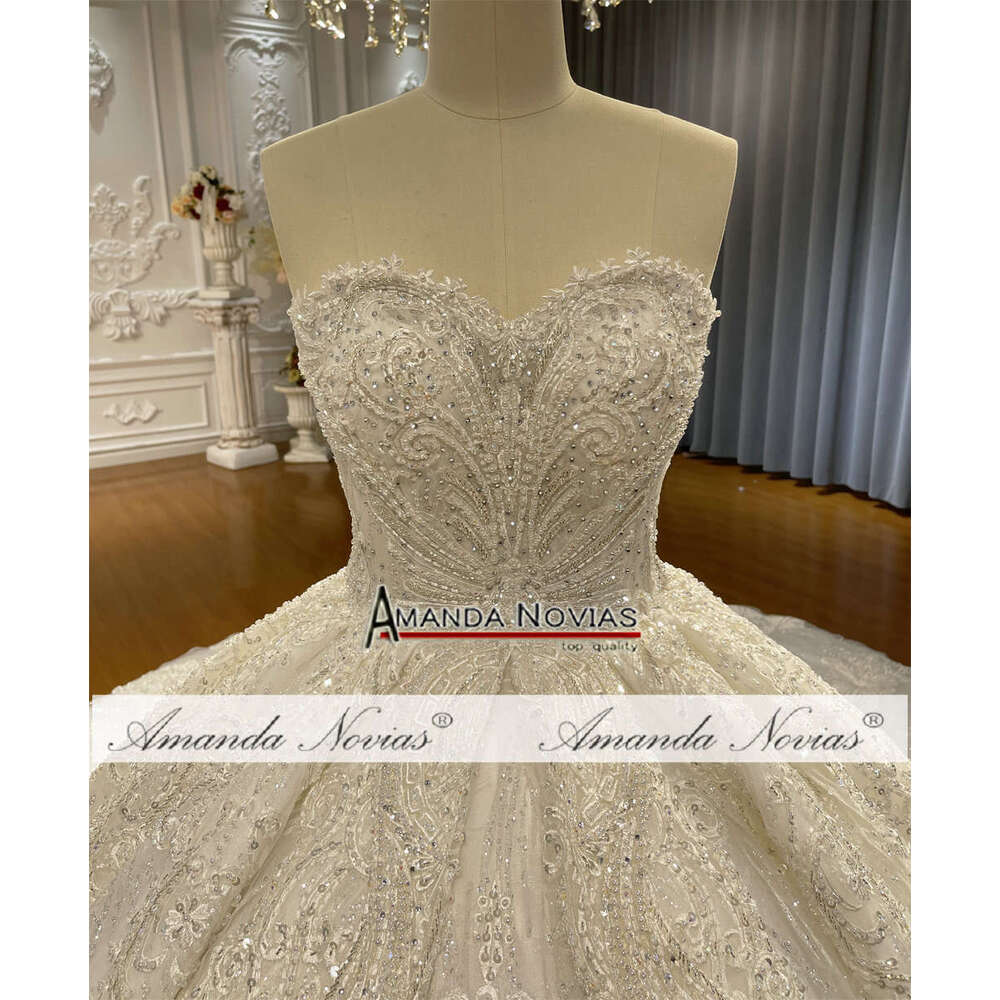 Strapless Lace Detachable Sleeves Ball Gown Wedding Dress Off The Shoulder Sequins or-Length Princess Bride Vestido De Noiva Custom Made