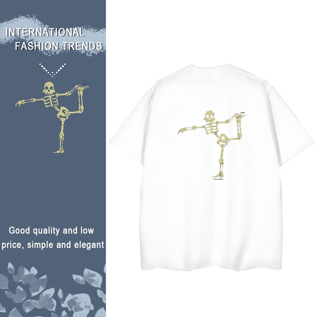 Classic Woman T Shirts 230g Pure Cotton Comfortable Street Wear halloween Woman Tshirt Female Cartoon Anime Clothes Shirt