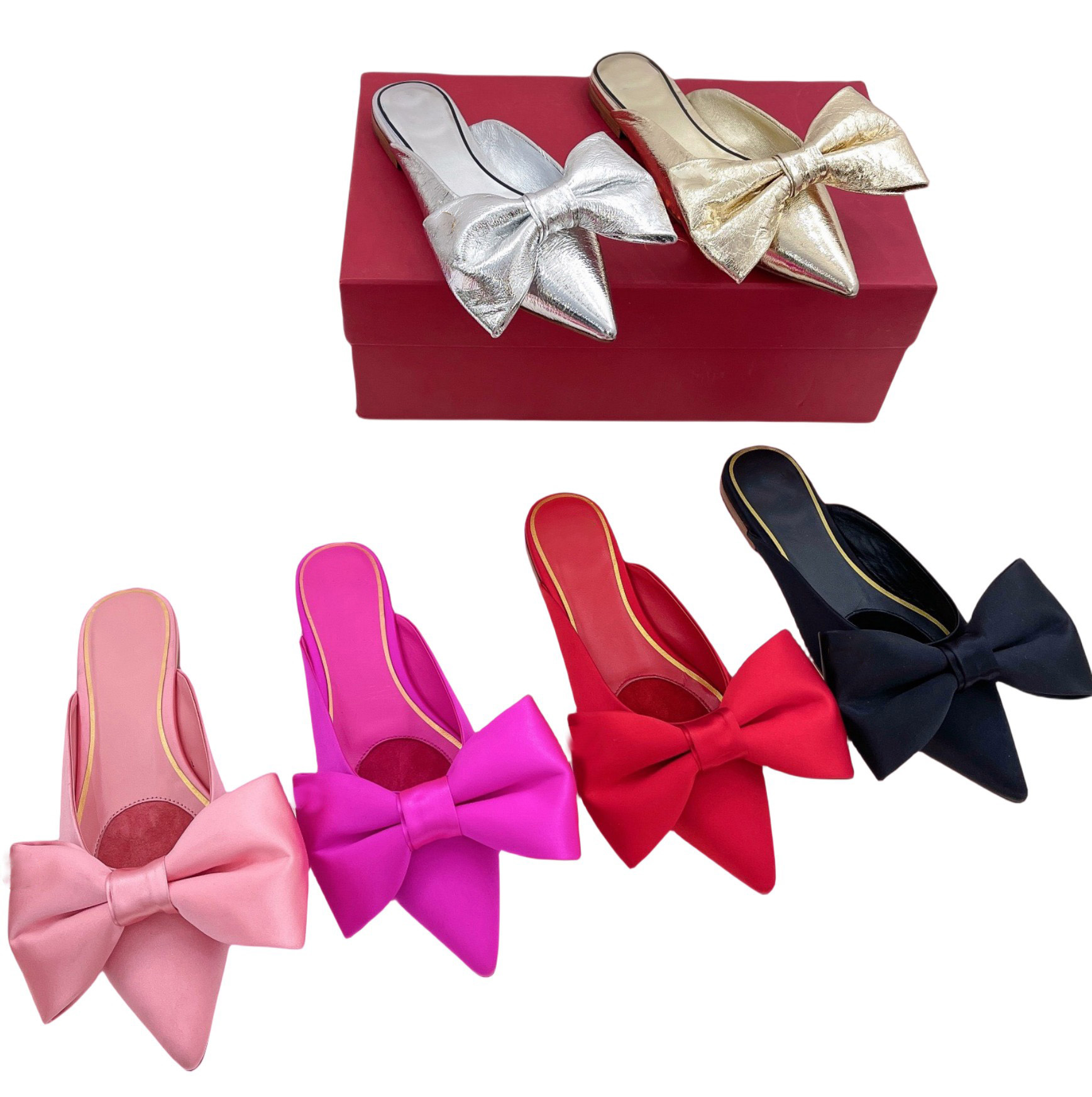 10a quality Designer Sandals slingbacks Luxury women's Dress Shoes Chunky high Heels pumps slides Lady Leather couple flip flops sandels Party Wedding slipper BOX