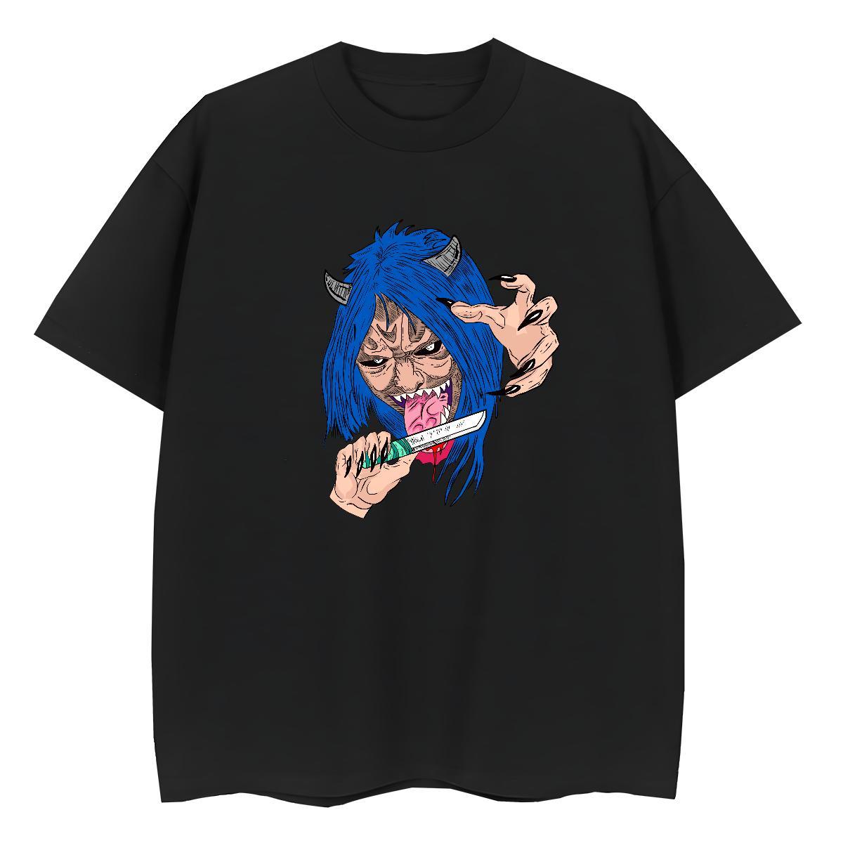 2024 T Shirts Women 230g Pure Cotton Breathable Soft High Street Hip Hop portrait Womens Tshirts Wholesale Customized Clothes