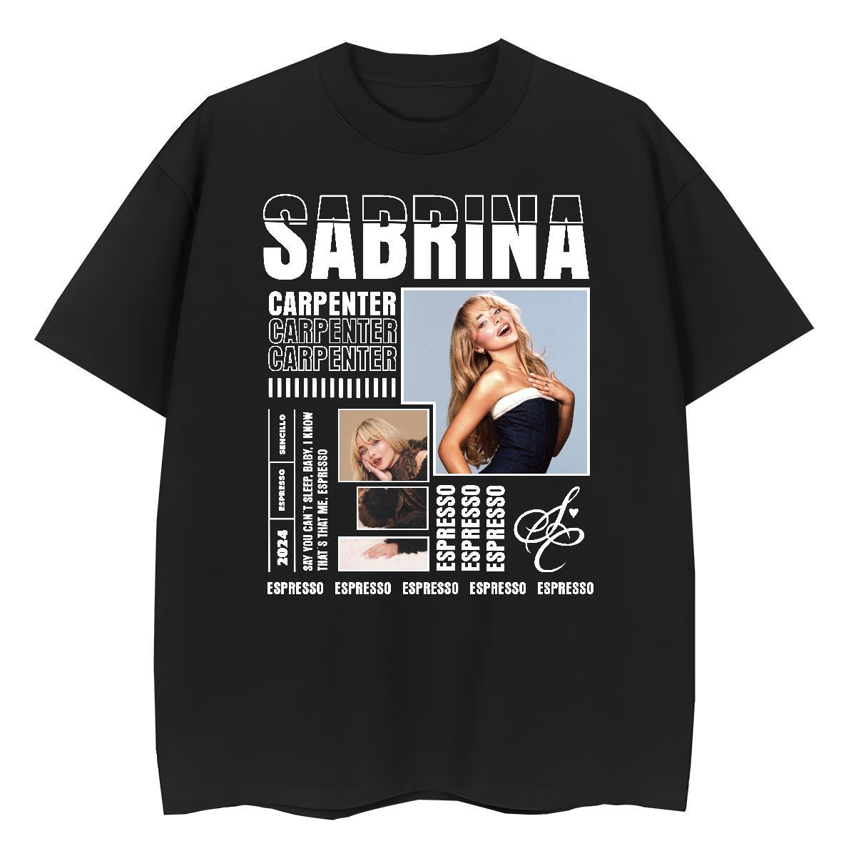 Custom Woman T Shirts 100% Cotton 230g O-Neck Short Sleeve Casual SABRINA CARPENTER Couples T Shirts High quality Plus Size Cartoon Top Tees